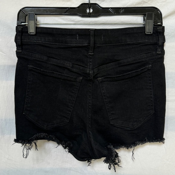 Free People Distressed Jean High Waisted Cut Off Stretchy Denim Booty Shorts - Picture 8 of 9